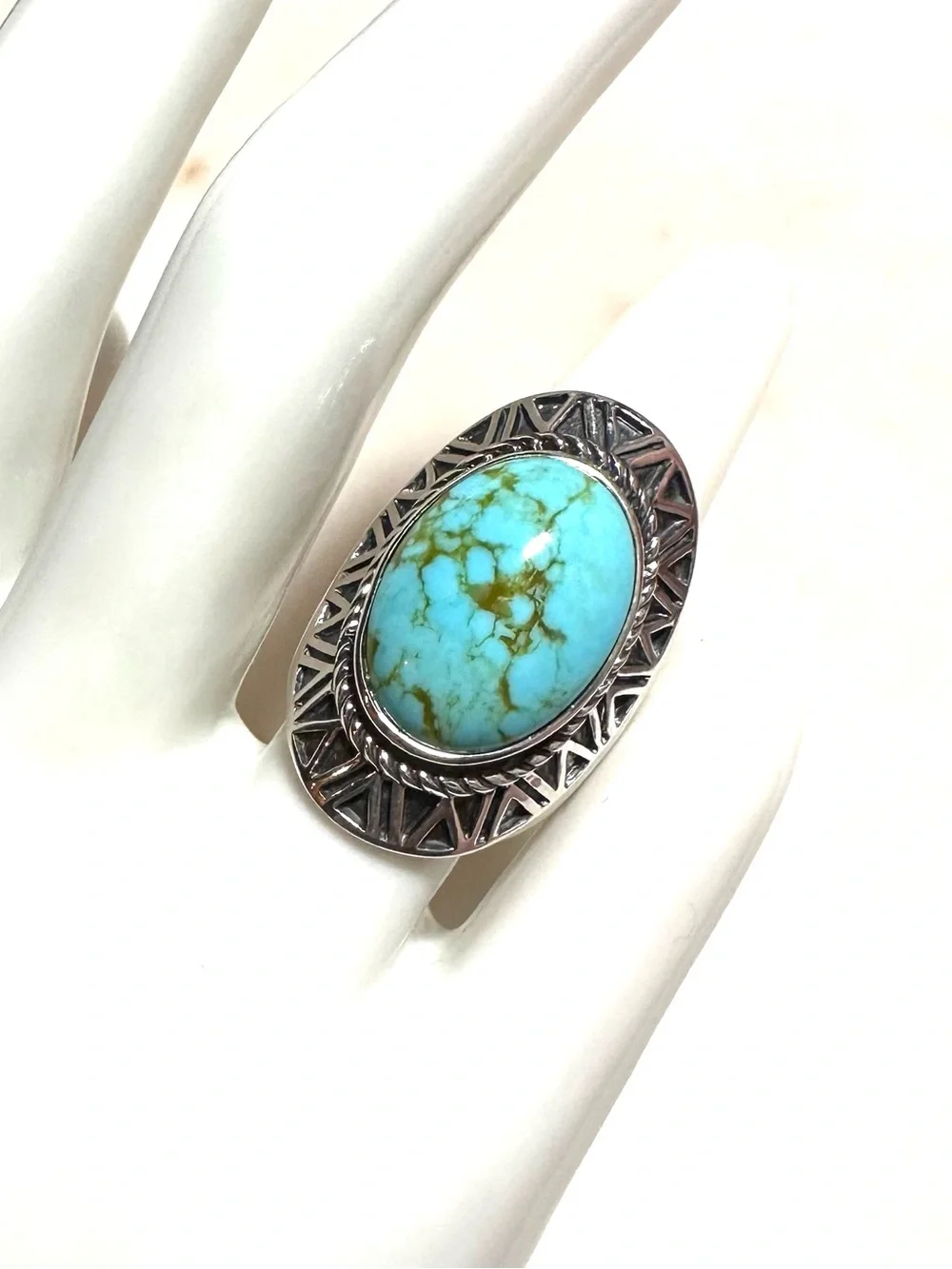 Jay King Campitos Turquoise Oval Cabochon Sterling Silver Ring
